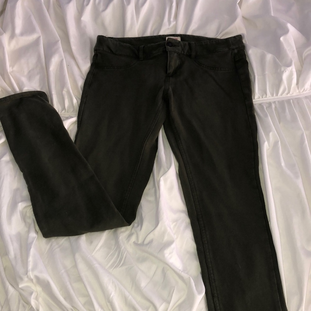 Green skinny jeans!